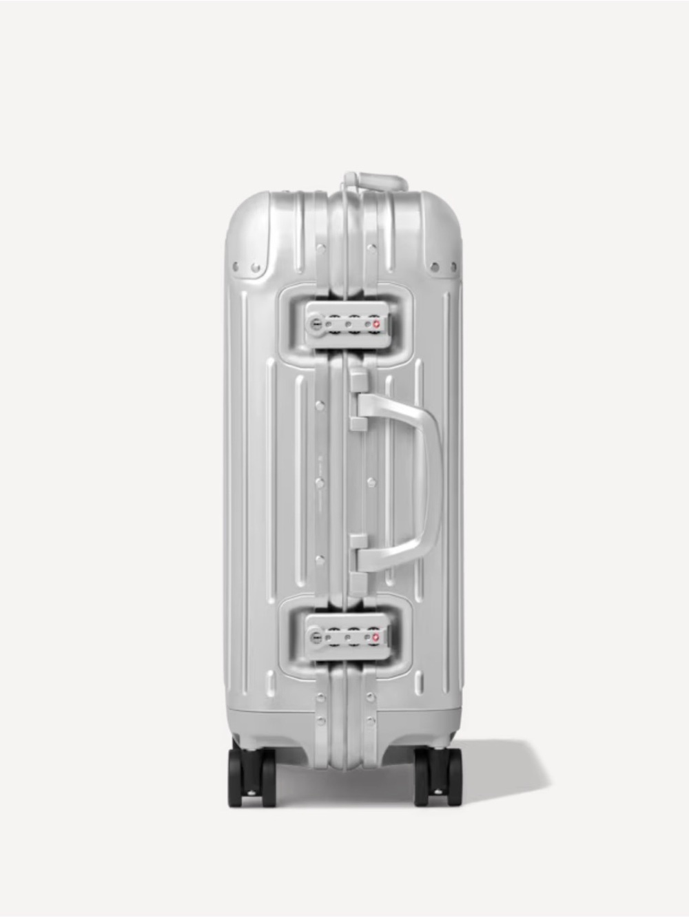 RIMOWA Silver Aluminum Carry-On Spinner